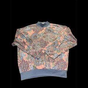 90s Pastel paisley Van Heusen for her long sleeve bloyse